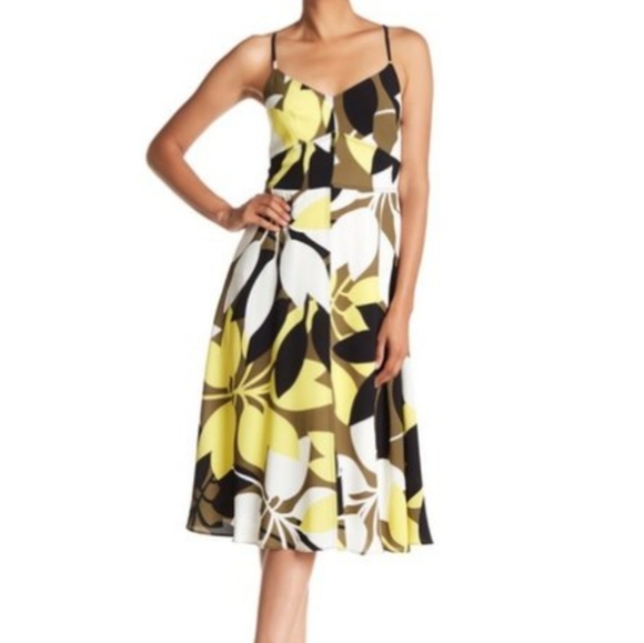 CATHERINE MALANDRINO Mod Floral Slip Dress Sz 10 A-Line‎ Old Money Summer Preppy - Picture 1 of 10